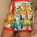 TRVLCHIC Shorts de cintura alta y ajuste holgado tejidos para mujer, para vacaciones de verano