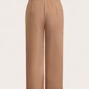 Clasi Pantalones ajustados de unicolor ajustables para mujeres, perfectos para uso diario informal