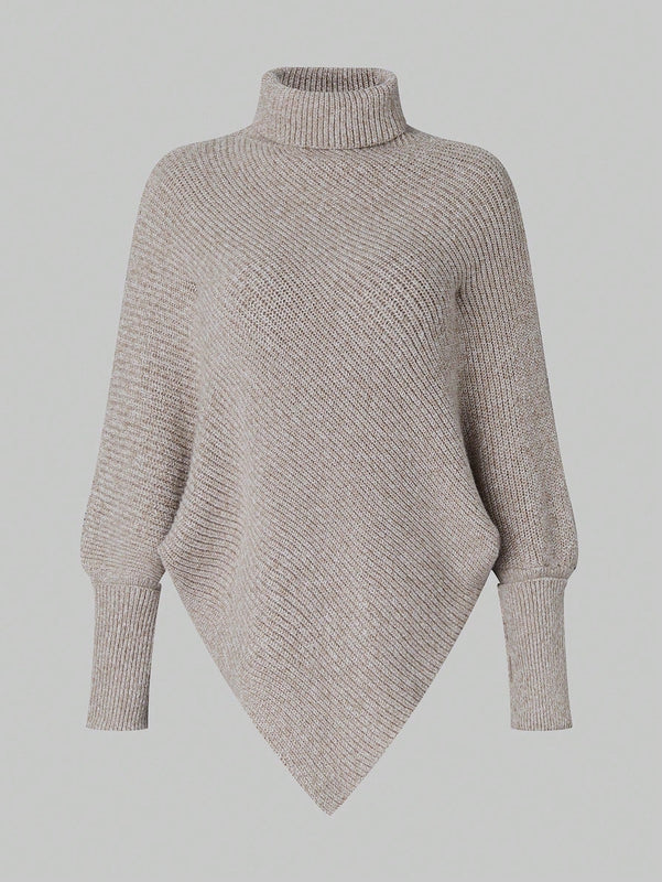 Essnce Sueter Con Cuello Alto Y Dobladillo Asimetrico