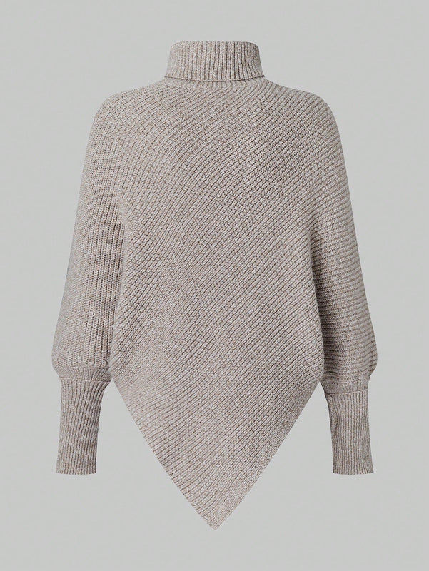 Essnce Sueter Con Cuello Alto Y Dobladillo Asimetrico