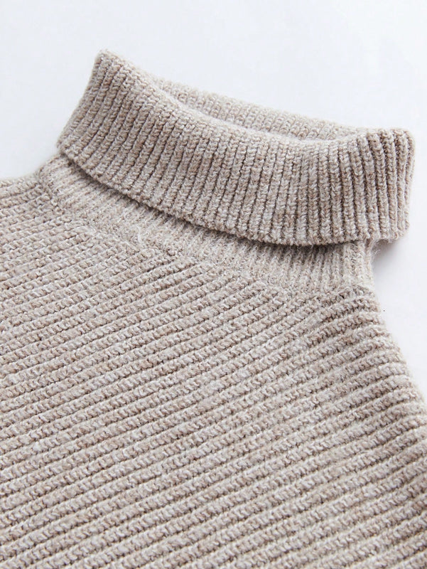 Essnce Sueter Con Cuello Alto Y Dobladillo Asimetrico