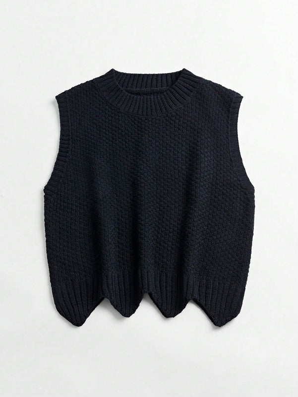 Essnce Chaleco Tipo Sueter Con Cuello Redondo Para Mujer
