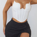 SXY Falda de rayas blancas y negras para uso diario de verano