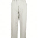 Pantalones largos casuales con botones y bolsillos de unicolor