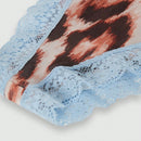 DesireSculpt Panties diarias simples de triangulo para mujer con estampado de leopardo y encaje