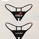 2 piezas de ropa interior sexy para mujeres, ropa interior sexy, tanga sin entrepierna estampado grafico