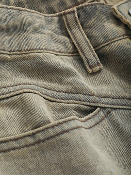 DAZY Jeans casuales de pierna ancha y de corte holgado para mujer con bolsillos