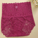 1 pieza Panties sensuales de control de abdomen encaje de cintura alta para mujer