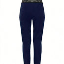 Clasi Pantalones largos simples de cintura cruzada para uso diario de unicolor para mujer