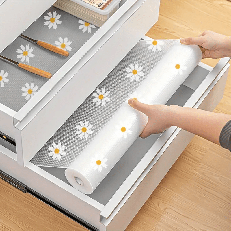 Rollos de forro de cajón impermeable y no adhesivo - Alfombrilla espesa y a prueba de humedad para armarios de cocina, armarios y armarios de zapatos - Resistente a la moho, aceite y derrames, fácil de cortar, forro de estantería para cocina, kits de mol