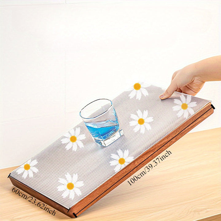 Rollos de forro de cajón impermeable y no adhesivo - Alfombrilla espesa y a prueba de humedad para armarios de cocina, armarios y armarios de zapatos - Resistente a la moho, aceite y derrames, fácil de cortar, forro de estantería para cocina, kits de mol