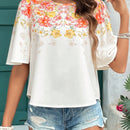 Blusa romantica de verano para mujer con mangas grandes con volantes