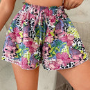 SXY Pantalones cortos casuales para mujer con diseno de impresion en todo el pantalon