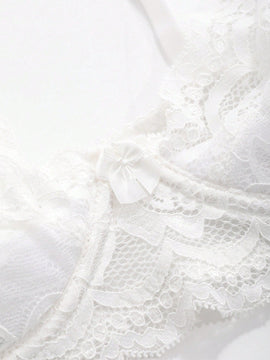 Dazy sujetador de encaje con parches, sexy y transparente, con aros y relleno push-up