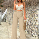 Pantalon comodo de color naranja para mujer