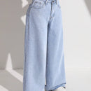 Essnce Jeans casuales de pierna ancha, lavados