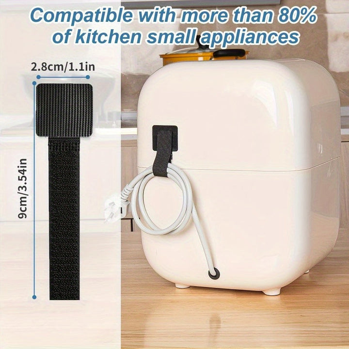 10 organizadores de cables premium: tiras de gancho y bucle para batidoras, cafeteras, licuadoras, freidoras de aire, ollas a presión y más electrodomésticos de cocina.