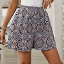 EMERY ROSE Shorts de verano casuales para mujer con estampado geometrico