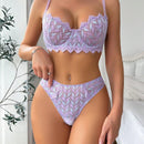 Conjunto de ropa interior femenina con estampado de moda