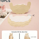 10piezas Cinta adhesiva para levantar pechos desechable Invisible Brasier Sin costuras  Tapas de pezones transpirables No tejido Pegatina de soporte de aumento de busto para mujeres