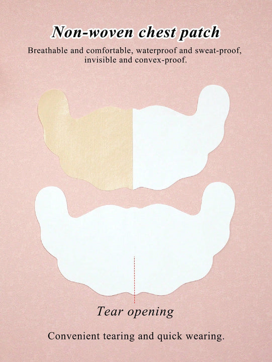 10piezas Cinta adhesiva para levantar pechos desechable Invisible Brasier Sin costuras  Tapas de pezones transpirables No tejido Pegatina de soporte de aumento de busto para mujeres