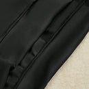 Estilo europeo y americano, Tangas de bikini ajustadas con volantes negros, lenceria para mujeres