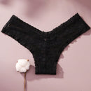 4/piezas tanga sexy para mujer, con diseno de flores pequenas calado y tirantes cruzados de encaje, ropa interior sexy