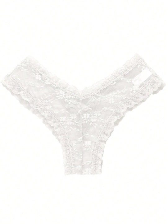 4/piezas tanga sexy para mujer, con diseno de flores pequenas calado y tirantes cruzados de encaje, ropa interior sexy