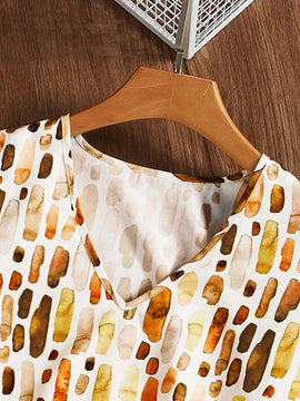 Camisa de mujer de mangas 3/4 con estampado floral y escote en V para la primavera/verano