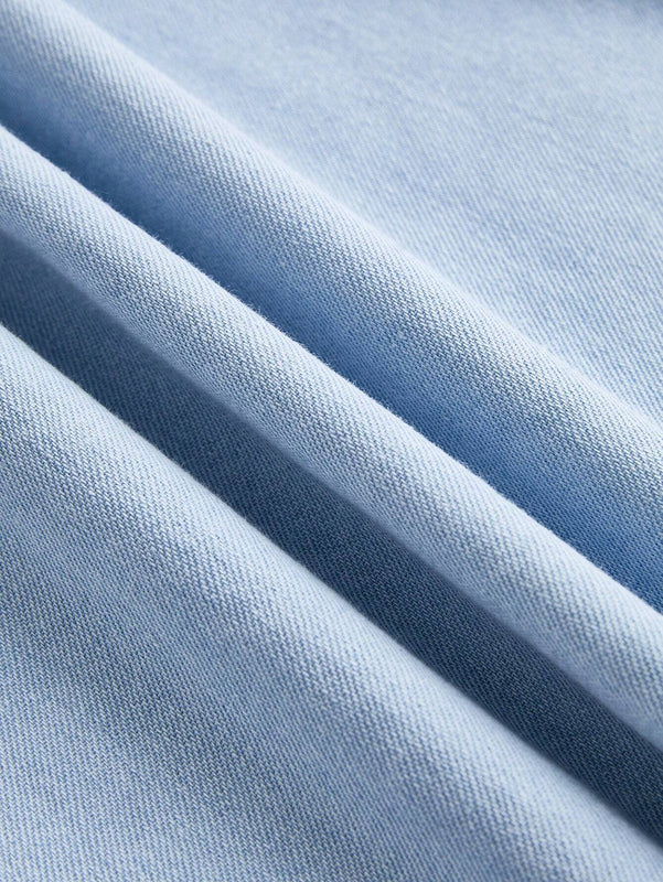 MOD Jeans casuales de pierna ancha para mujer con cintura de nudo y dobladillo acampanado