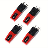 Cartucho de plato giradiscos piezomagnético, no cargado, negro, otro material de plástico, con estilus de cantilever de rubí para actualización y reemplazo de tocadiscos