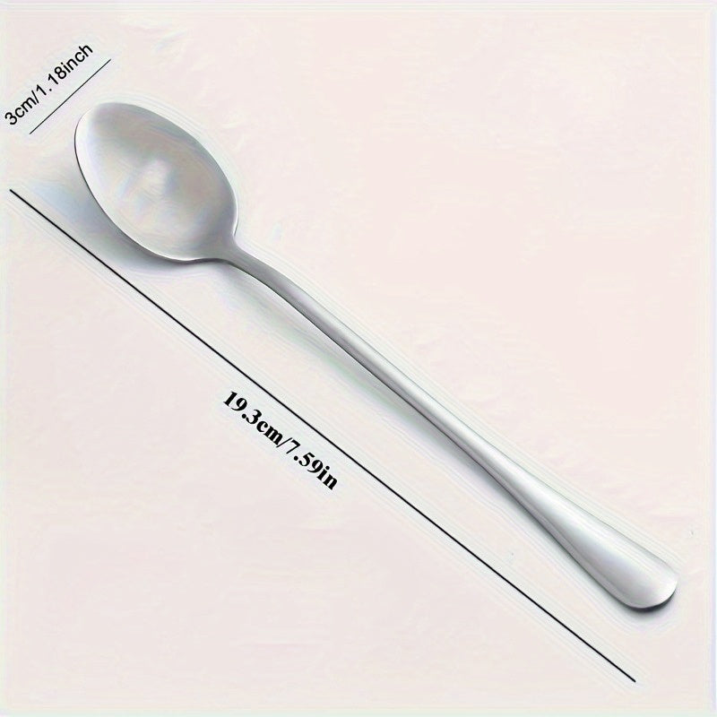 Cuchara de café de acero inoxidable grabada - Frase religiosa inspiradora, mango largo, duradero, regalo ideal para amantes del café y fieles, no se necesita electricidad, para mayores de 14 años
