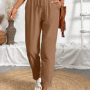 Frenchy Pantalones largos de uso diario simples y lisos para mujer