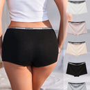 Underwear&Sleepwear Basics Conjunto de 5 piezas de ropa interior cuadrada casual y deportiva para mujer, con estampado de letras