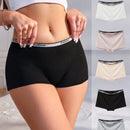 Underwear&Sleepwear Basics Conjunto de 5 piezas de ropa interior cuadrada casual y deportiva para mujer, con estampado de letras