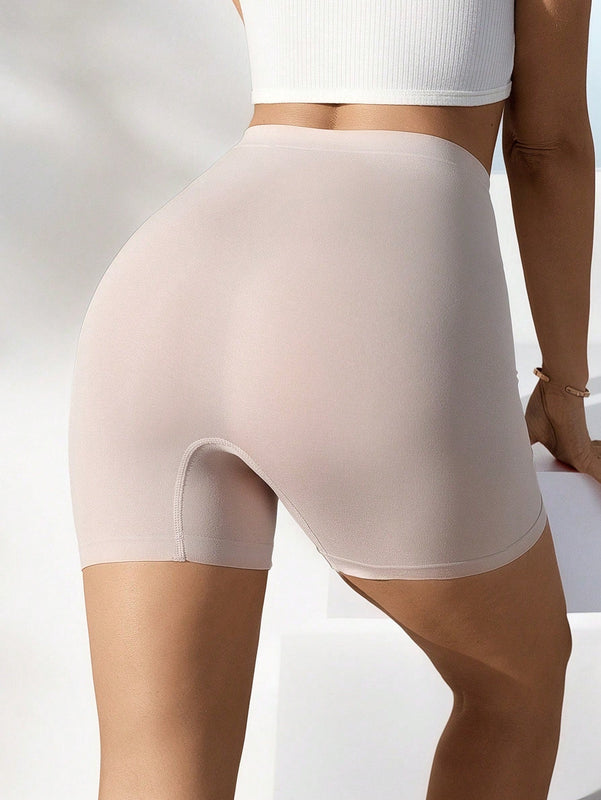 Pantalones cortos de seguridad sencillos de unicolor para mujer para uso diario