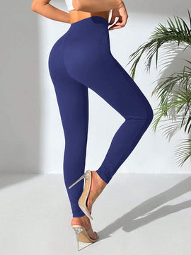 PETITE Pantalones ajustados de moda para mujer con decoracion de botones de metal