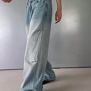 DAZY Pantalones Jeans anchos de pierna ancha para mujer con bolsillos, ajuste informal, para uso diario
