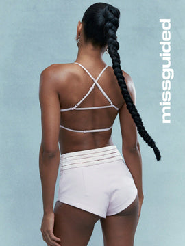 MISSGUIDED Pantalones cortos estilo knicker con banda para cintura de smoking a medida
