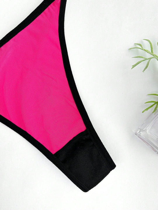 Conjunto de Brasier sin tirantes y ropa interior para mujer con encaje empalmado