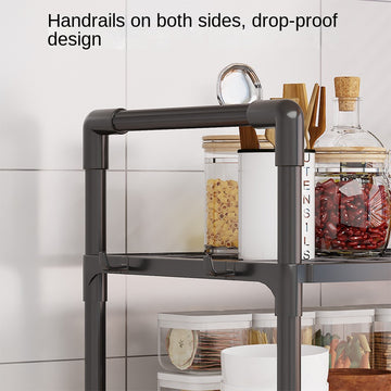 1pieza Estantería de acero inoxidable para microondas, estantería de doble horno de 1-Tier/2-Tier de piso a pie, estantería de almacenamiento de varias capas para cocina y comedor, no requiere batería, estantería de almacenamiento de cocina | Estantería