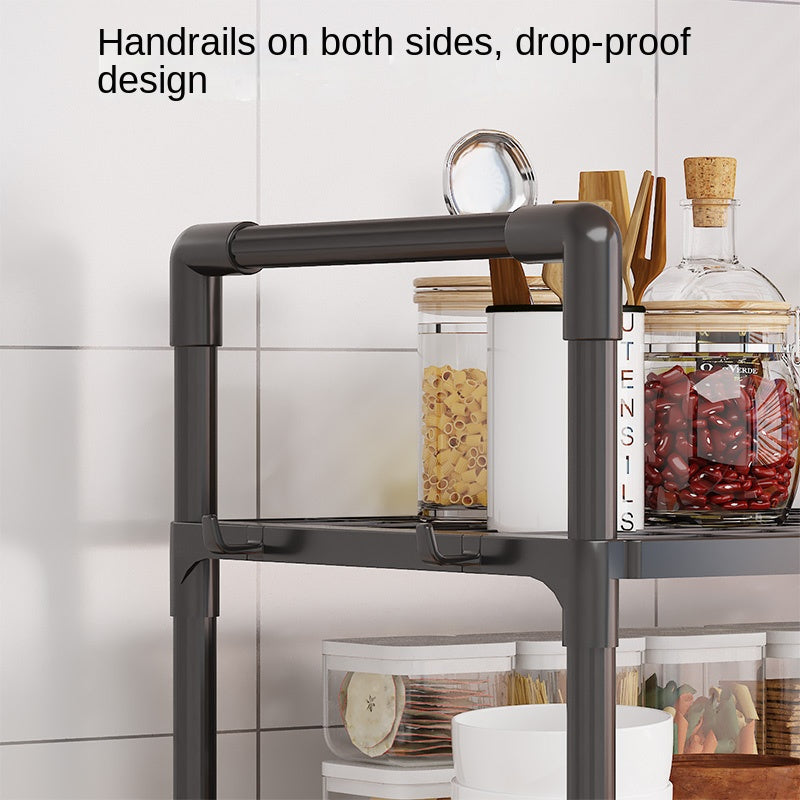 1pieza Estantería de acero inoxidable para microondas, estantería de doble horno de 1-Tier/2-Tier de piso a pie, estantería de almacenamiento de varias capas para cocina y comedor, no requiere batería, estantería de almacenamiento de cocina | Estantería