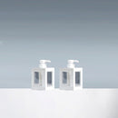 2-Pack Botellas de jabón recargables de plástico rectangular, gran capacidad, sin fragancia, solo para lavado de manos - Ideal para jabón líquido y loción