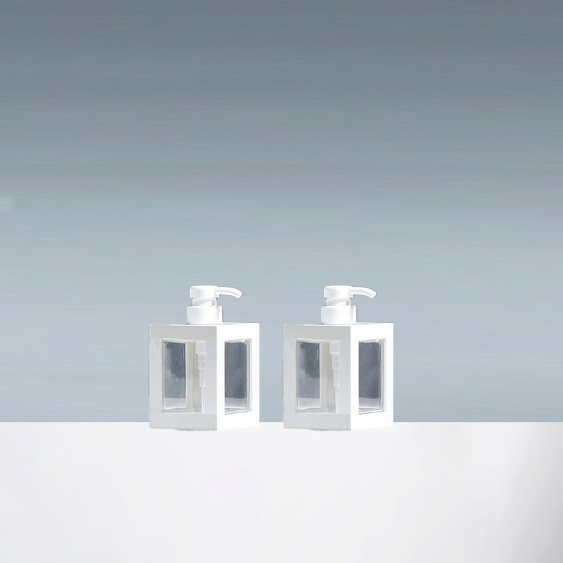 2-Pack Botellas de jabón recargables de plástico rectangular, gran capacidad, sin fragancia, solo para lavado de manos - Ideal para jabón líquido y loción