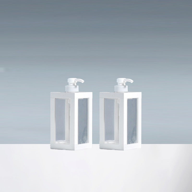 2-Pack Botellas de jabón recargables de plástico rectangular, gran capacidad, sin fragancia, solo para lavado de manos - Ideal para jabón líquido y loción
