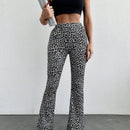 Tall pantalones acampanados con estampado de leopardo