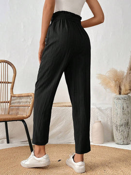 LUNE Pantalones solidos con corte conico para mujer, ideales para vacaciones y tiempo libre