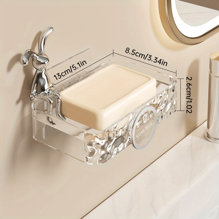 Soporte de Jabón de Pared Sin Taladrar, Artefacto de Jabón de Baño de Alta Gama para el Hogar