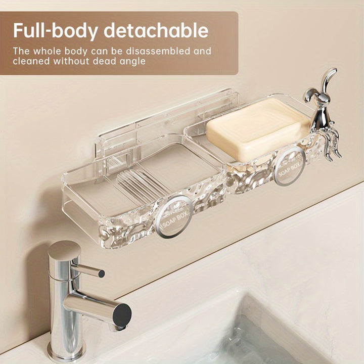 Soporte de Jabón de Pared Sin Taladrar, Artefacto de Jabón de Baño de Alta Gama para el Hogar