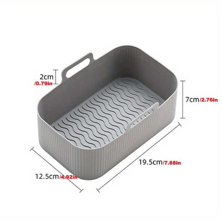 Cesta de silicona para freidora de aire – 1 bandeja para hornear antiadherente, compatible con freidoras NINJA, tapete de cocina resistente al calor para uso en cocina y restaurante